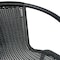 Flash Furniture Lila  Commercial Grade Indoor-Outdoor PE Rattan Restaurant Barstool with Black Aluminum Frame and Footrest in Black, PK2 2-SDA-AD632032R-BK-GG - alternate 2